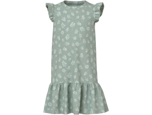 Name It kjole aqua grå med print